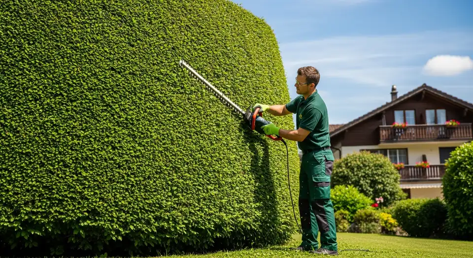 Jardinier professionnel au travail