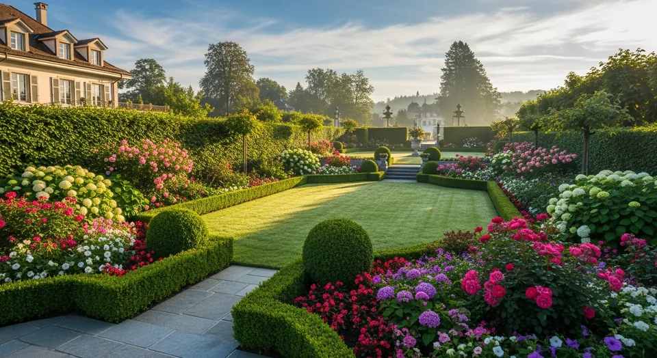 Magnifique jardin paysager en Suisse romande