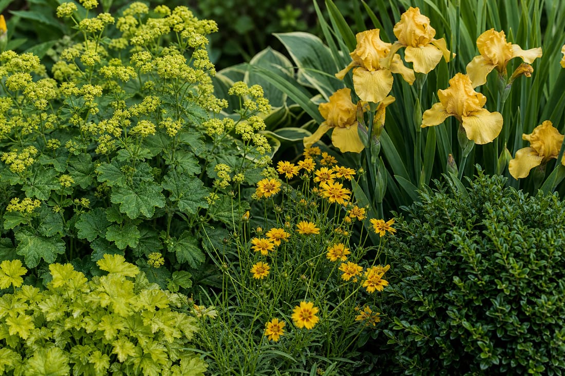 Exemple : massif fleuri en entretien saisonnier