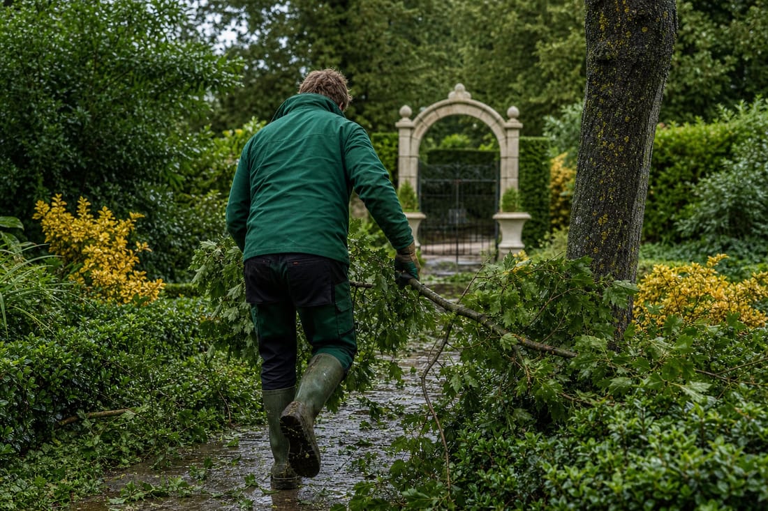 Exemple : intervention rapide pour dégager un accès de jardin